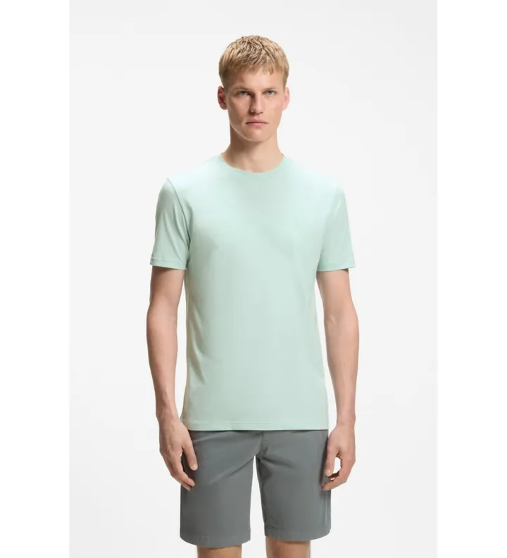 BOSS para hombre. 50481923 Camiseta Punto Logo turquesa (3XL), Casual, Verde, Algodón, Manga corta