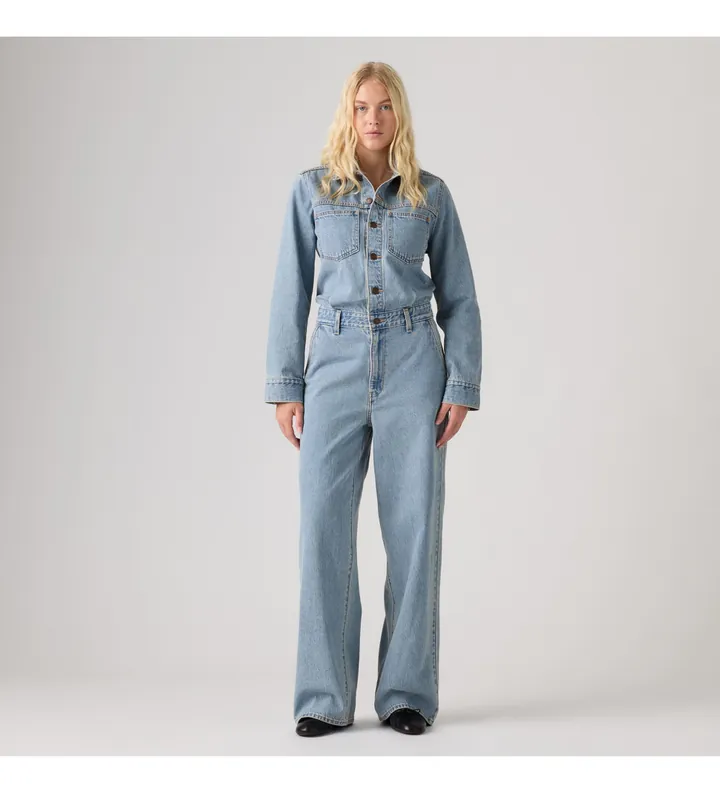 Levi's para mujer. 0088J-0001 Mono heritage azul (L), Casual, Algodón, Denim, Manga larga