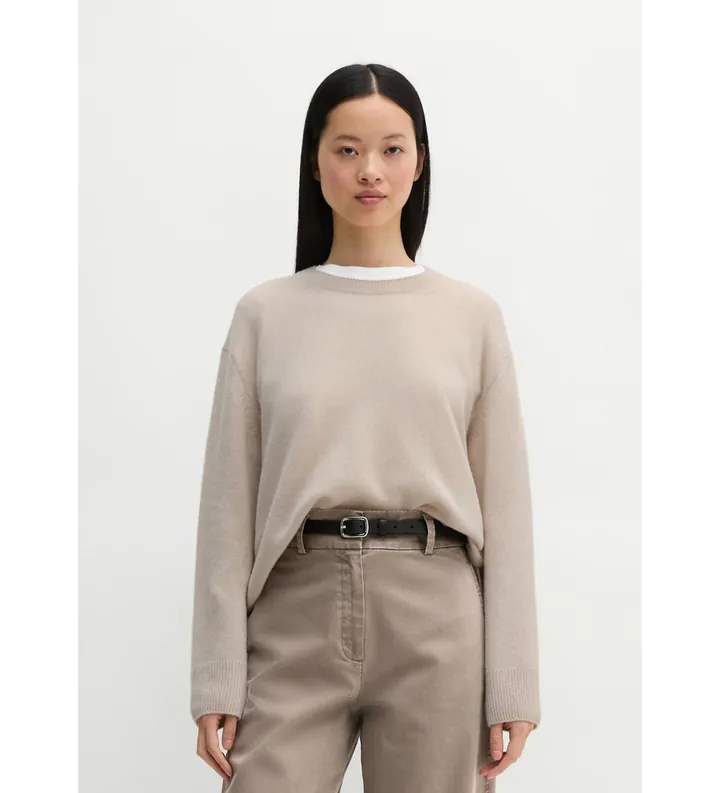 Marc O'Polo para mujer. 5000011925 Jersey suelto de suave lana de cordero beige (L), Casual