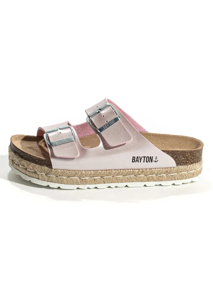 Bayton Zapatos abiertos 'Silvia' rosa / negro