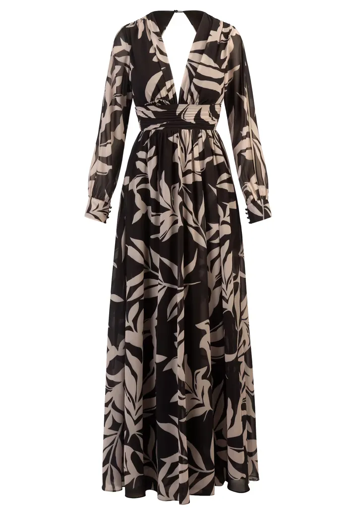 Kraimod Vestido de noche beige / negro