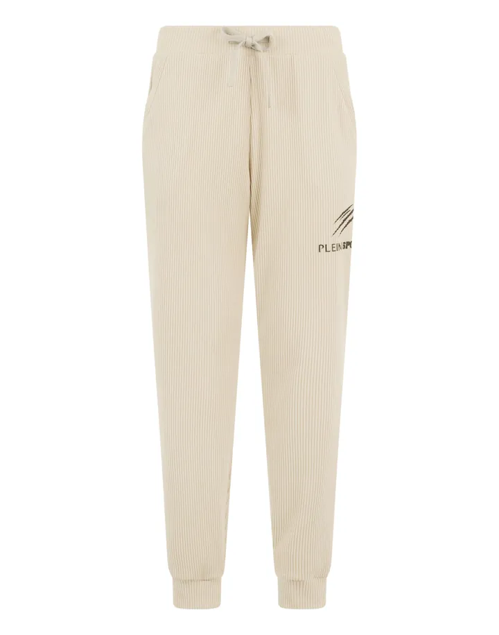 Plein Sport Pantalón marfil / negro