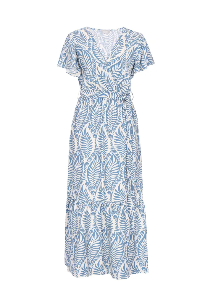 Usha Vestido zafiro / blanco