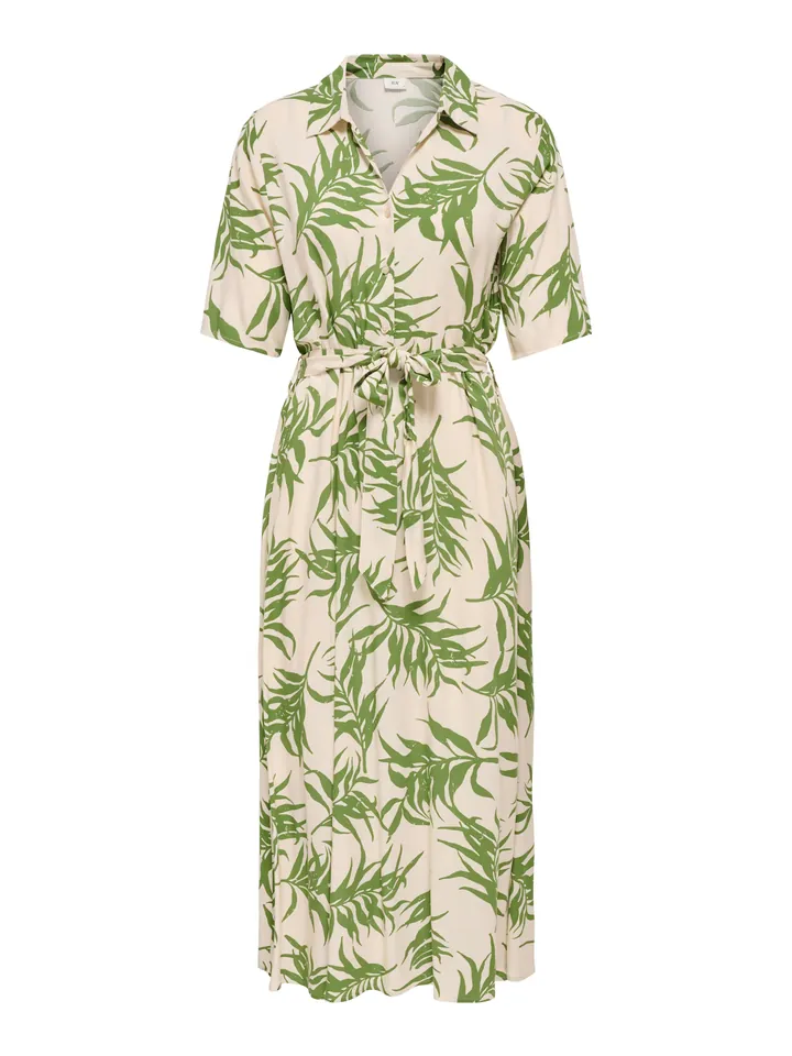 JDY Vestido camisero 'JDYSTARR' beige / verde