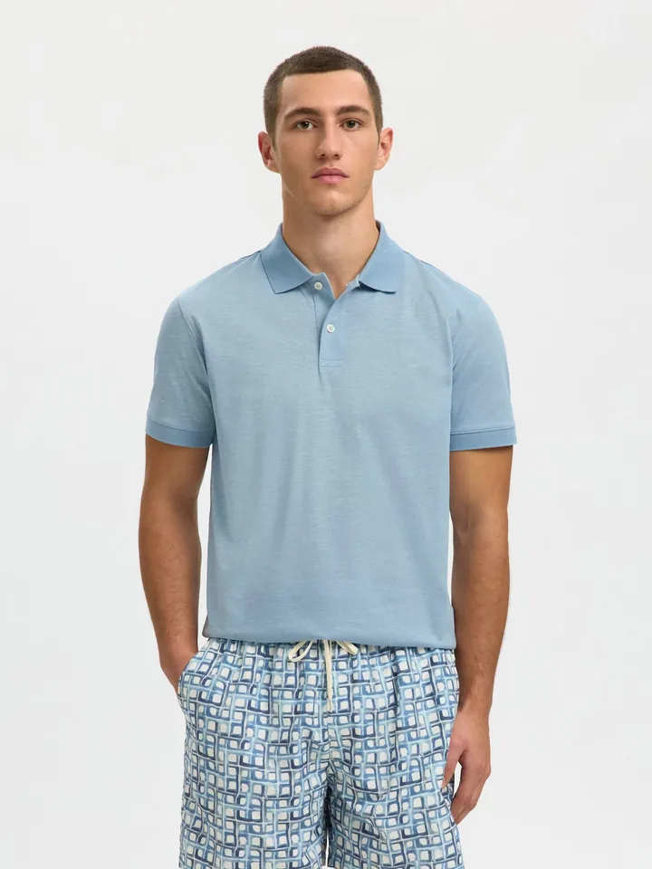 SELECTED Camiseta azul claro