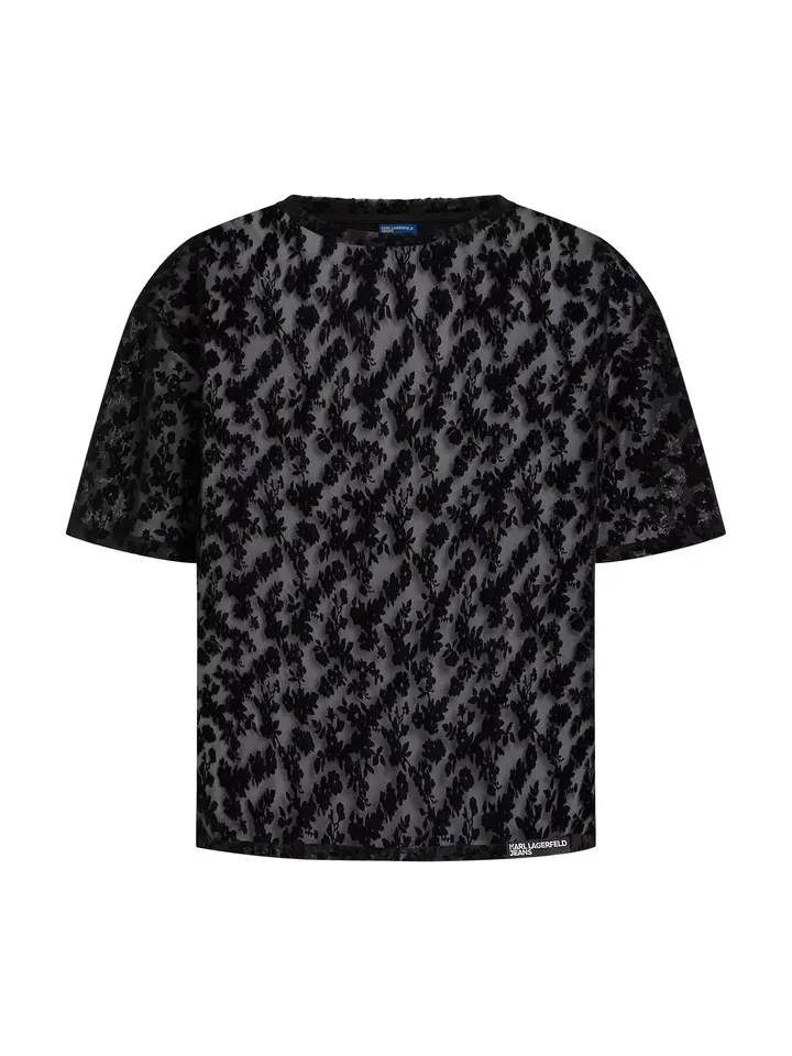 KARL LAGERFELD JEANS Camiseta gris / negro