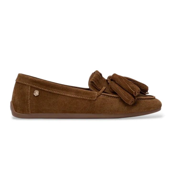 Carmela para mujer. 16414604-CAMEL Mocasines de Piel 164146 marrón claro (36), Plano, Serraje, Ninguno, Casual