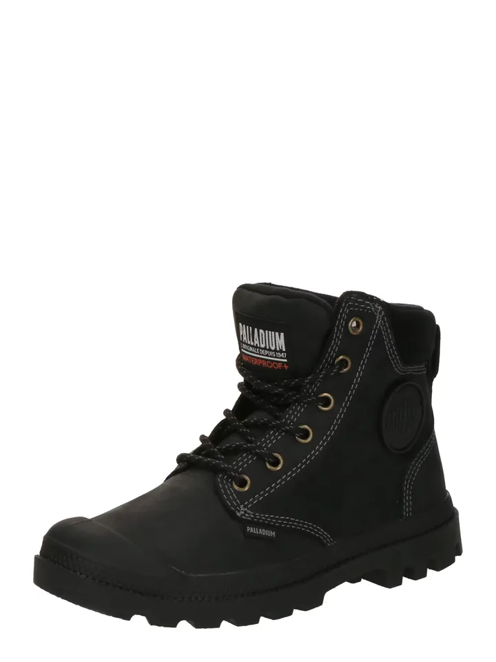 Palladium Botines con cordones 'PAMPA' negro