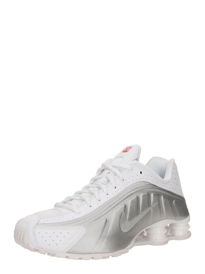 Nike Sportswear Zapatillas deportivas bajas 'SHOX R4' plata / blanco