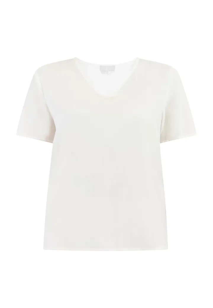 RISA Blusa blanco lana