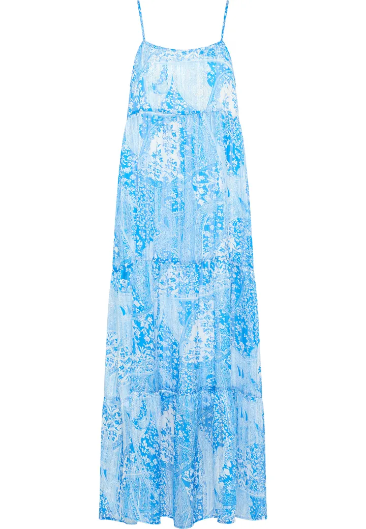 IZIA Vestido de verano azul claro / blanco