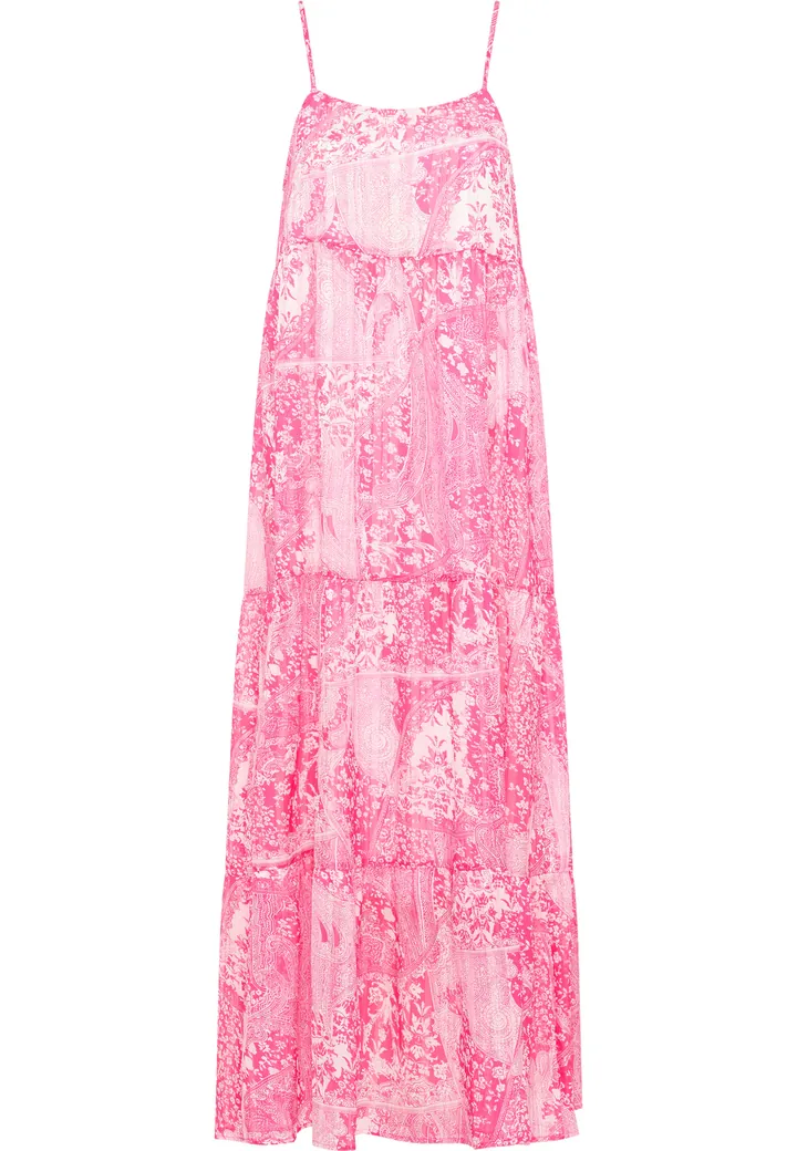 IZIA Vestido de verano  rosa / blanco