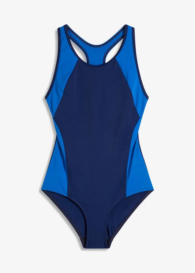 Bañador deportivo de material de secado rápido con espalda nadadora