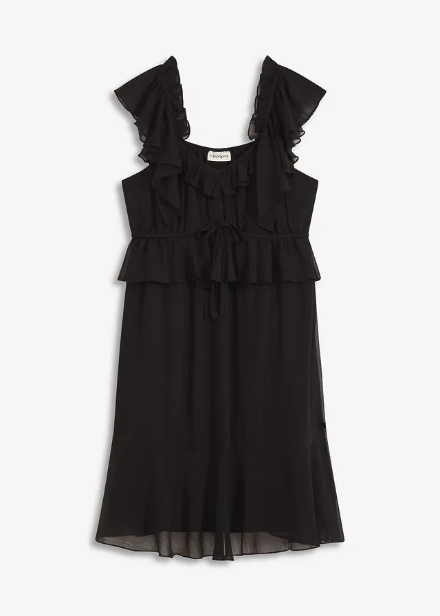 Vestido de gasa con corte en A