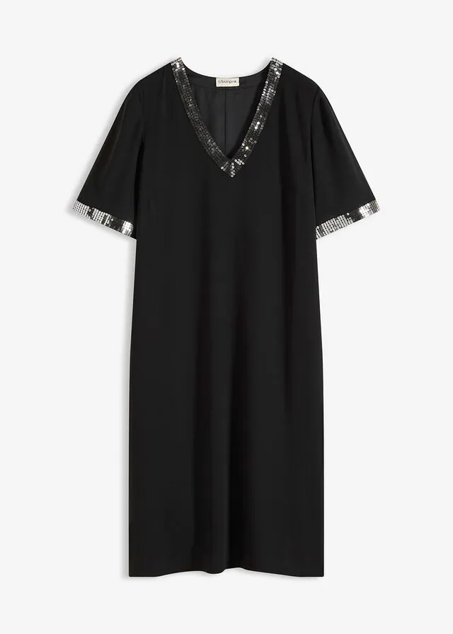 Vestido de gasa con lentejuelas