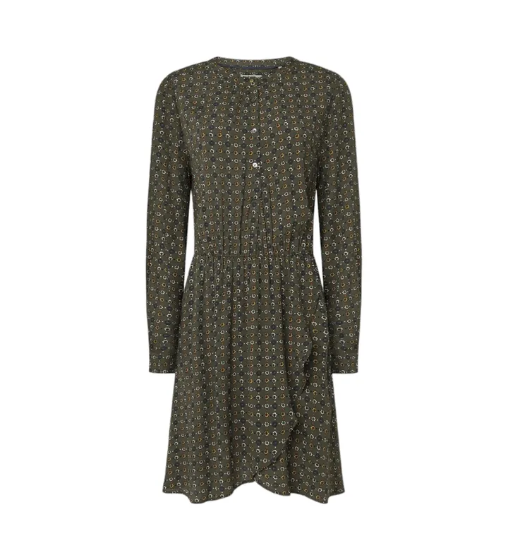 Pepe Jeans para mujer. PL953622 Vestido Pernicia verde (L), Casual, Viscosa, Manga larga