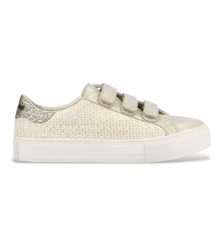 NO NAME para mujer. KNGDBM0 Zapatillas Arcade Straps beige (36), Plano, Velcro, Casual