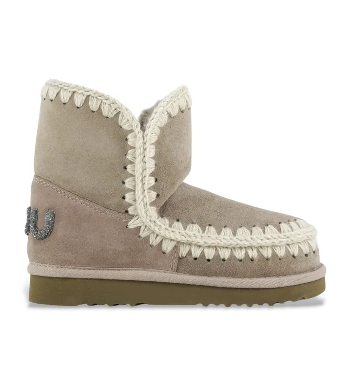 Mou para mujer. MU.FW101050A Botines de piel Eskimo 18 Glitter Logo taupe (37), 5 a 8cm, Ninguno, Casual