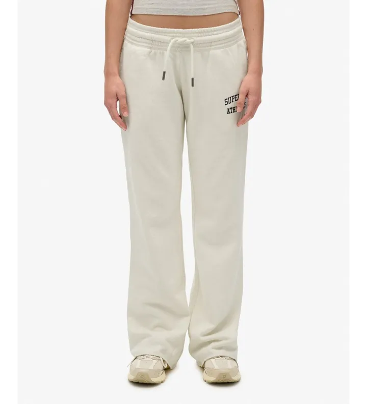 Superdry para mujer. W7011171A Pantalón Jogger Athletic Essentials Low Rise Flare beige (L), Casual, Algodón