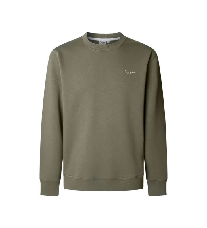Pepe Jeans para hombre. PM5800013 Sudadera Macbeth Small Logo verde (L), Casual, Algodón