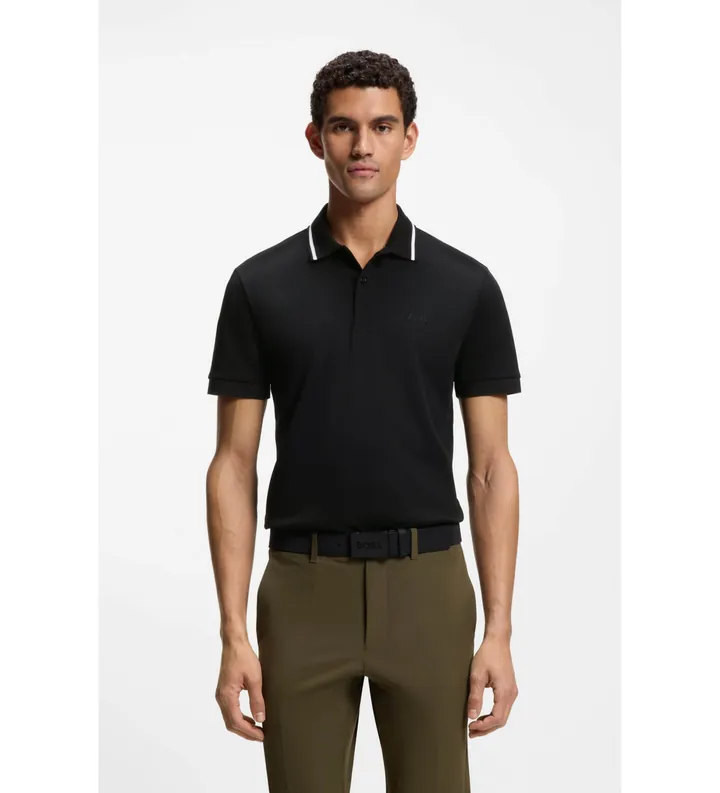 BOSS para hombre. 50554565 Polo Join Paddy negro (L), Casual, Algodón, Manga corta