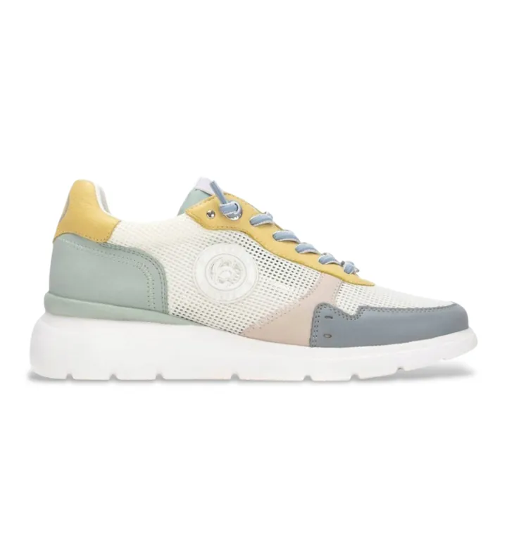 Carmela para mujer. 16312602-AQUA Zapatillas de Piel 163126 verde (37), Plano, Cordones, Casual