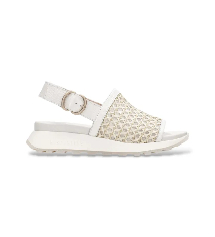 Hispanitas para mujer. RHV264757 Sandalias Ambar blanco roto (36), Piel, 3 a 5cm, Hebilla, Casual