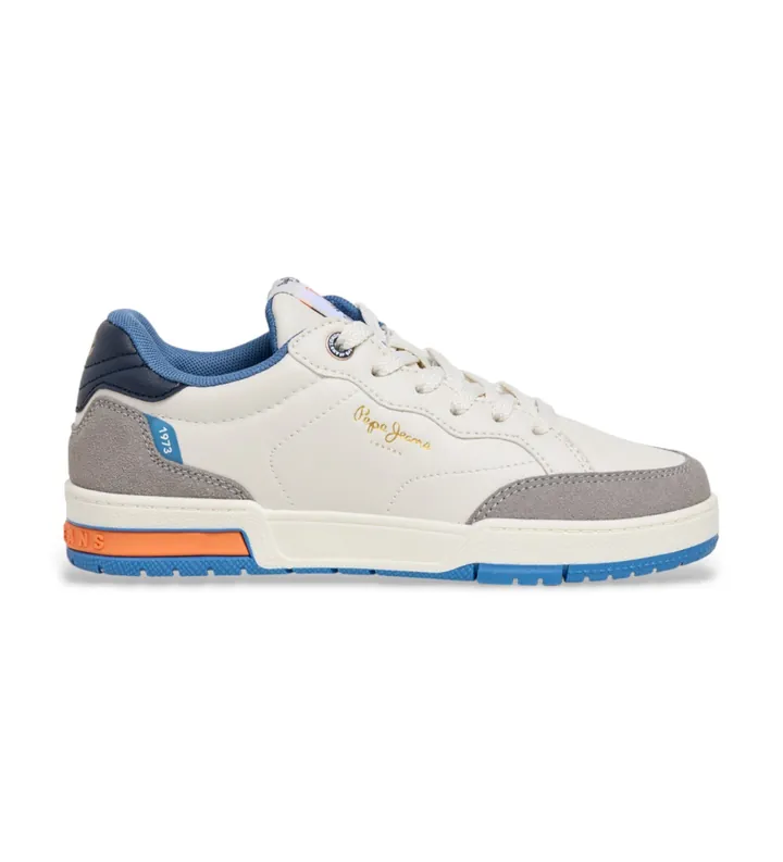 Pepe Jeans para mujer/niña. PBS000007 Zapatillas Levitt State blanco (32), Plano, Cordones, Casual, moda infantil