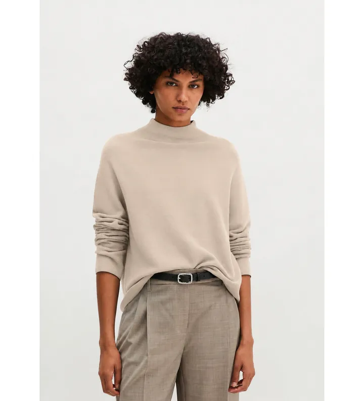 Marc O'Polo para mujer. 5000011956 Jersey relajado sin costuras beige (L), Casual, Algodón