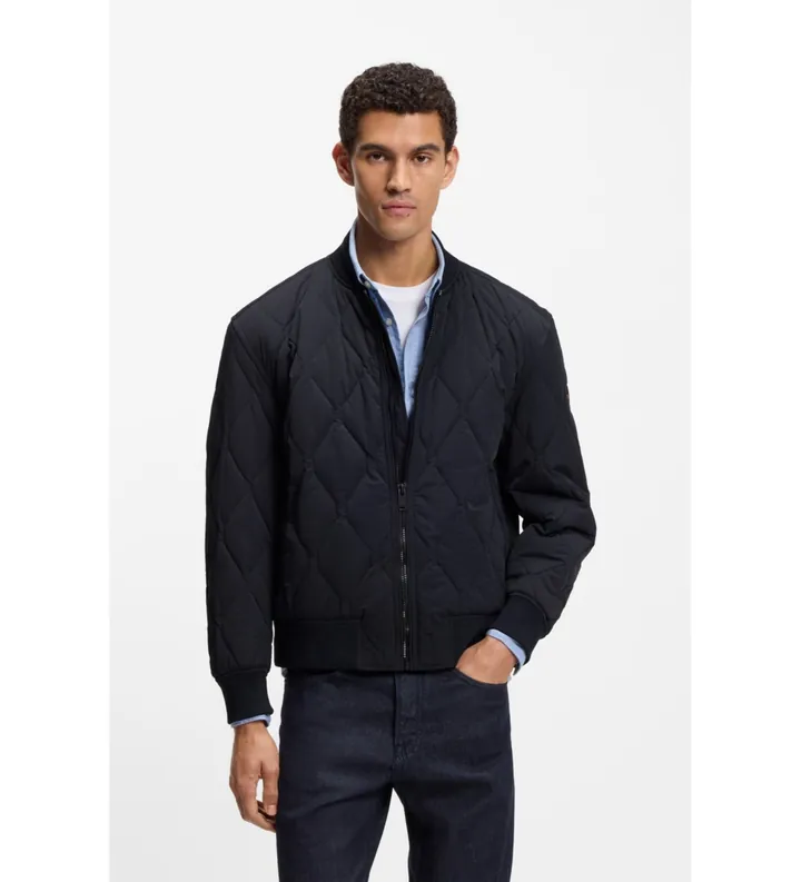 BOSS para hombre. 50543619 Cazadora Osnape marino (54), Casual, Poliéster