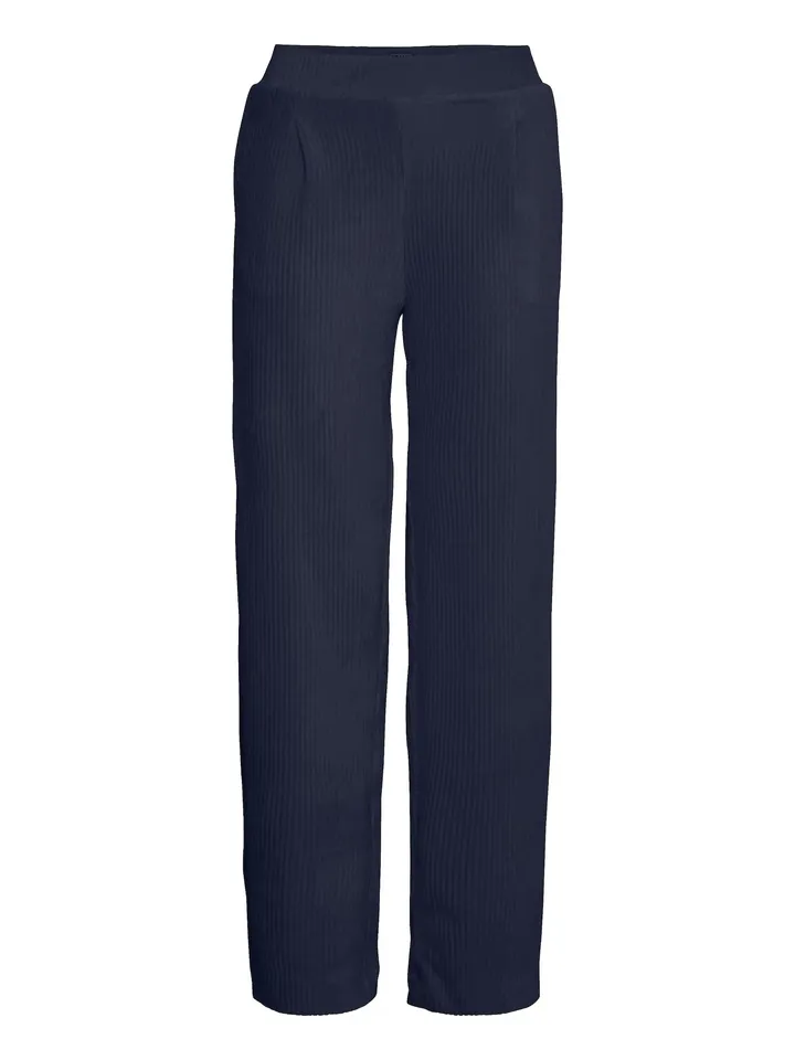 ICHI Pantalón plisado azul noche