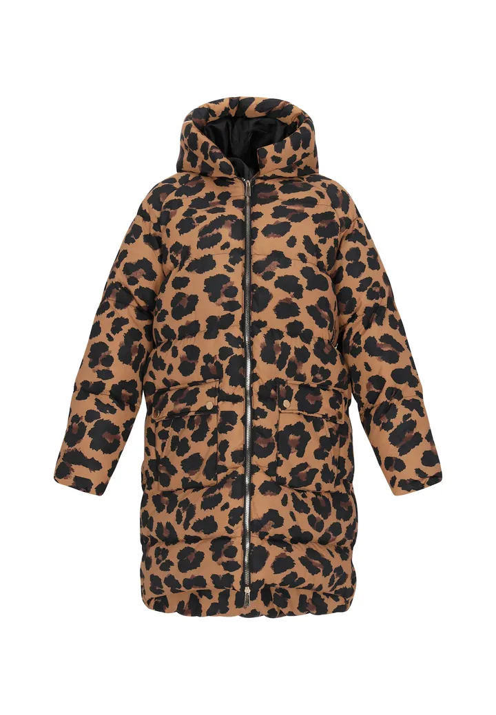 faina Abrigo de invierno marrón / negro