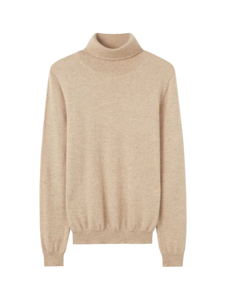 GOBI Cashmere Jersey 'Women's Essential Cashmere Turtleneck Sweater' talco