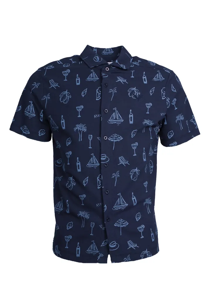 Kleinigkeit Camisa 'Travel Scott' navy / azul claro