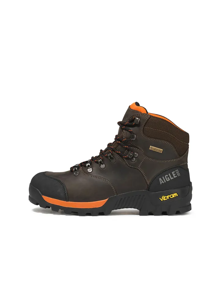 AIGLE Botas con cordones 'Altavio'  marrón oscuro / negro
