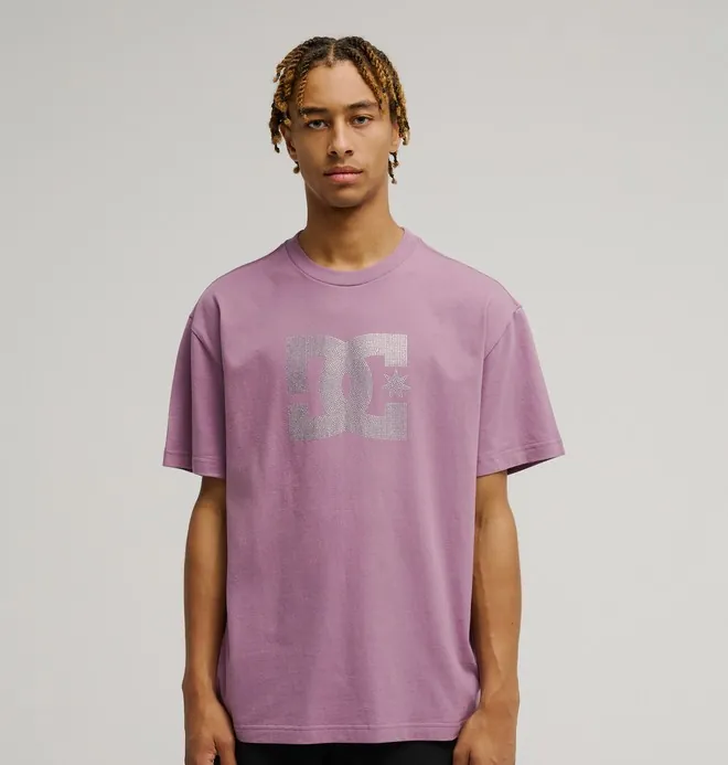 DC Strass Star - Camiseta de manga corta Rosa Hombre
