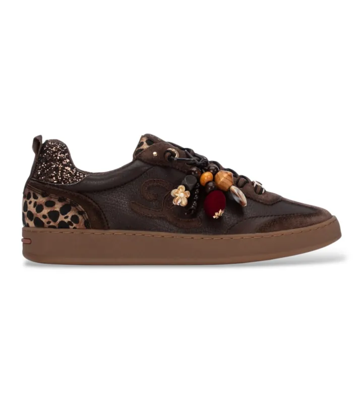 Carmela para mujer. 16415201-MARRON Zapatillas de Piel 164152 marrón (35), Plano, Cordones, Casual