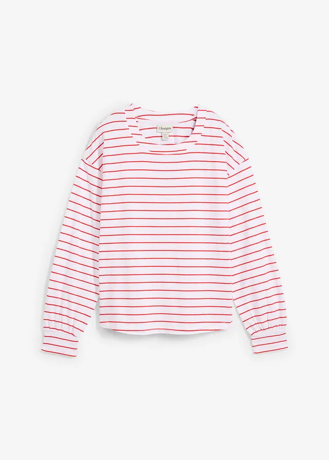 Camiseta de algodón orgánico puro con manga larga