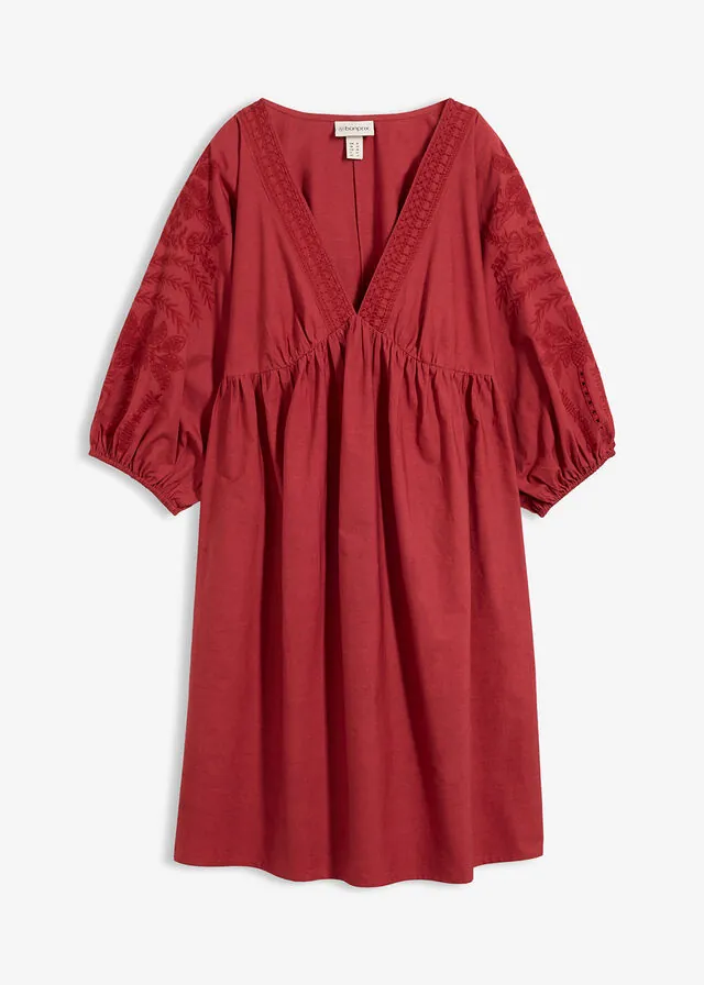 Vestido camisero de algodón puro