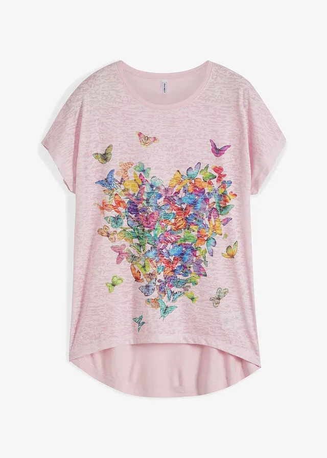 Camiseta con estampado de mariposa