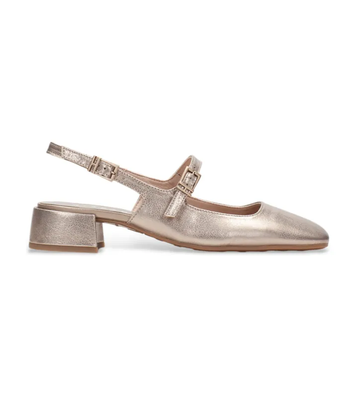Hispanitas para mujer. HV253818 Bailarinas Oporto dorado (37), Piel, 3 a 5cm, Hebilla, Casual