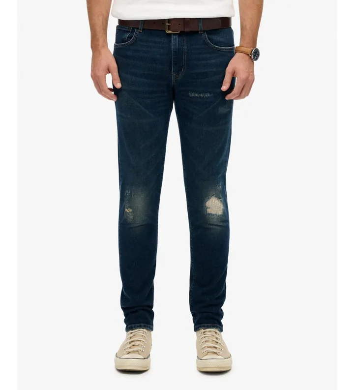 Superdry para hombre. M7010888A Jeans Slim Vintage azul oscuro (30/32), Casual, Algodón, Denim