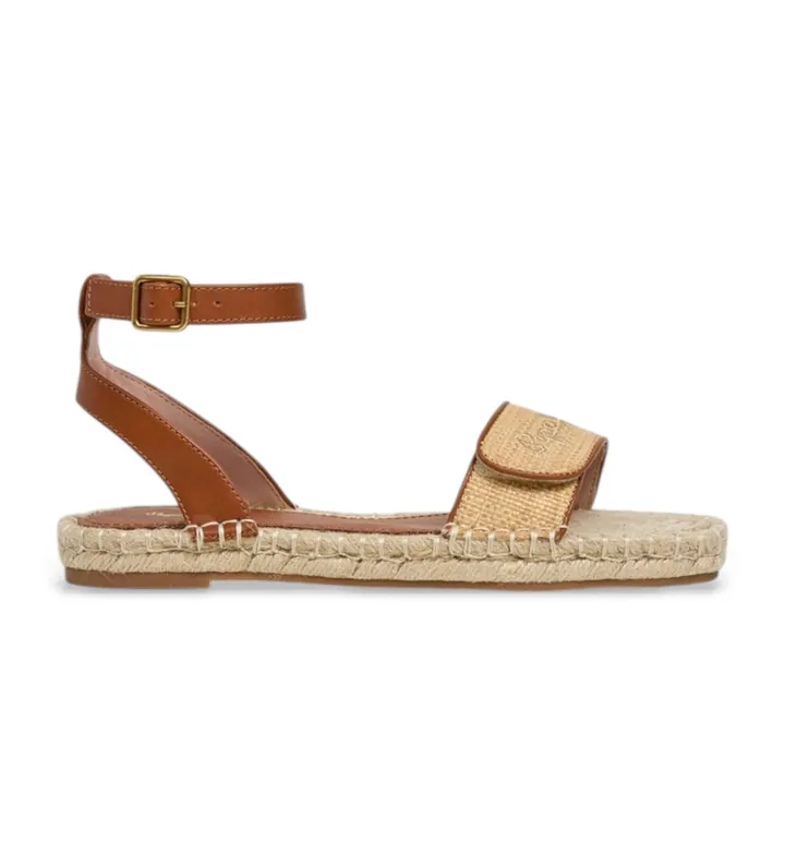 Pepe Jeans para mujer. PLS900011 Sandalias Auri Sun marrón (36), Plano, Hebilla, Casual