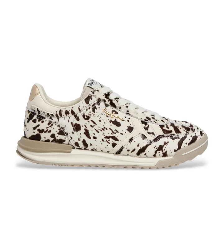 Pepe Jeans para mujer. PLS600059 Zapatillas Marvin Leo animalprint (36), Plano, Cordones, Casual, Animal print