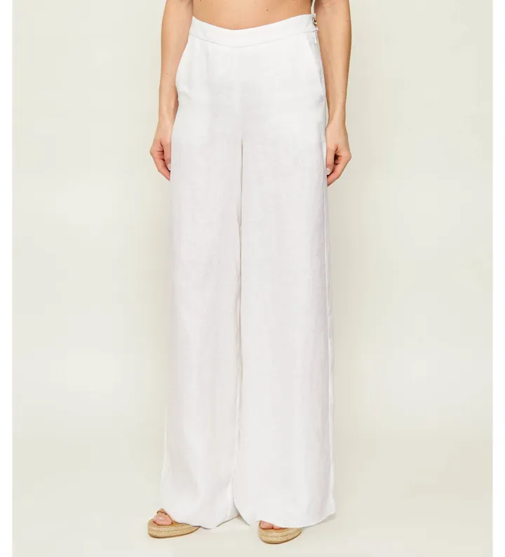 Marella para mujer. 2613131062200 Pantalón Mllottelia de lino blanco (38), Casual
