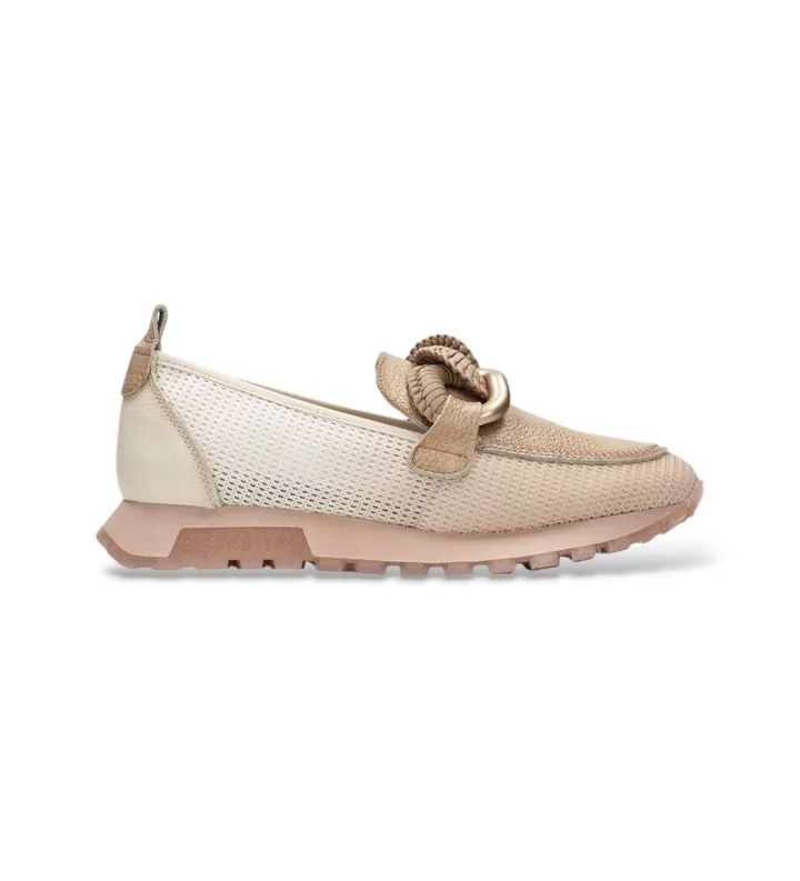 Hispanitas para mujer. SHV264834 Zapatillas Oregon marrón (37), Piel, Beige, Plano, 1 a 3cm, Ninguno, Casual