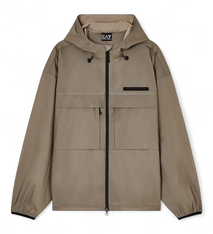 EA7 para hombre. 7M001594_AF21031 Anorak Athletic Mix verde (3XL), Casual, Poliéster, Poliamida