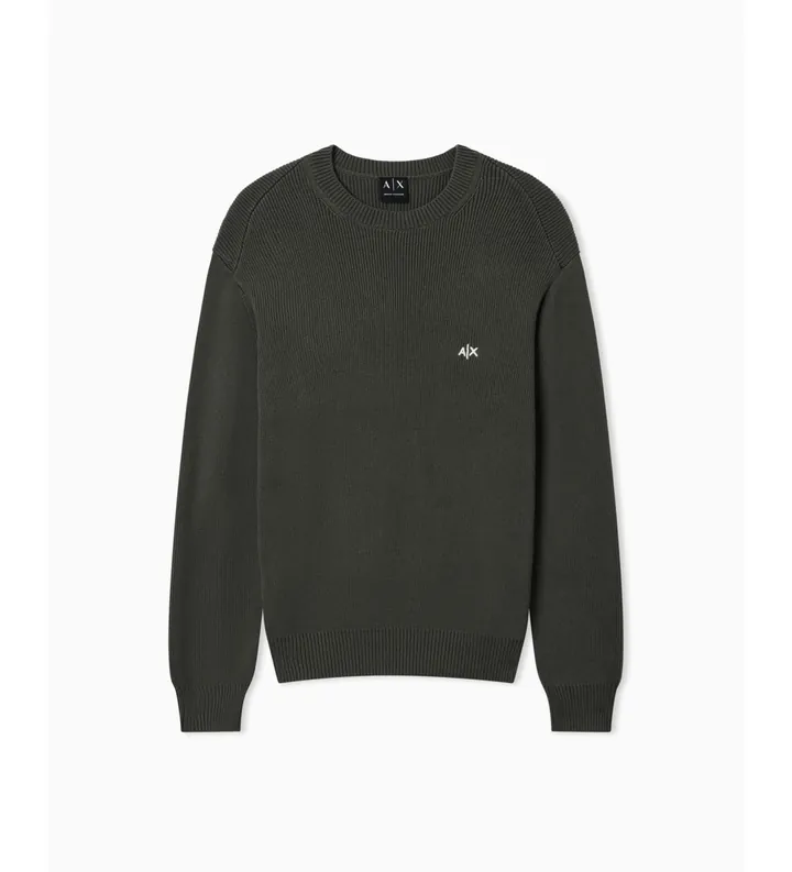 A|X Armani Exchange para hombre. XM002819AF12930U8144 Jersey Pull verde (L), Casual, Algodón, Manga larga