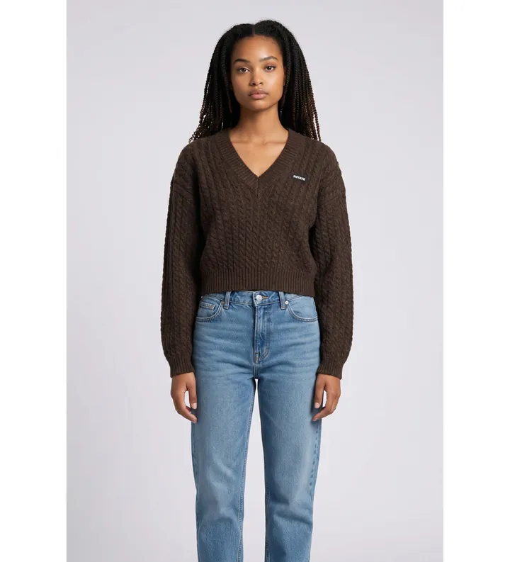 Rotate para mujer. 1164342037 Jersey Sallio marrón (M), Casual, Lana