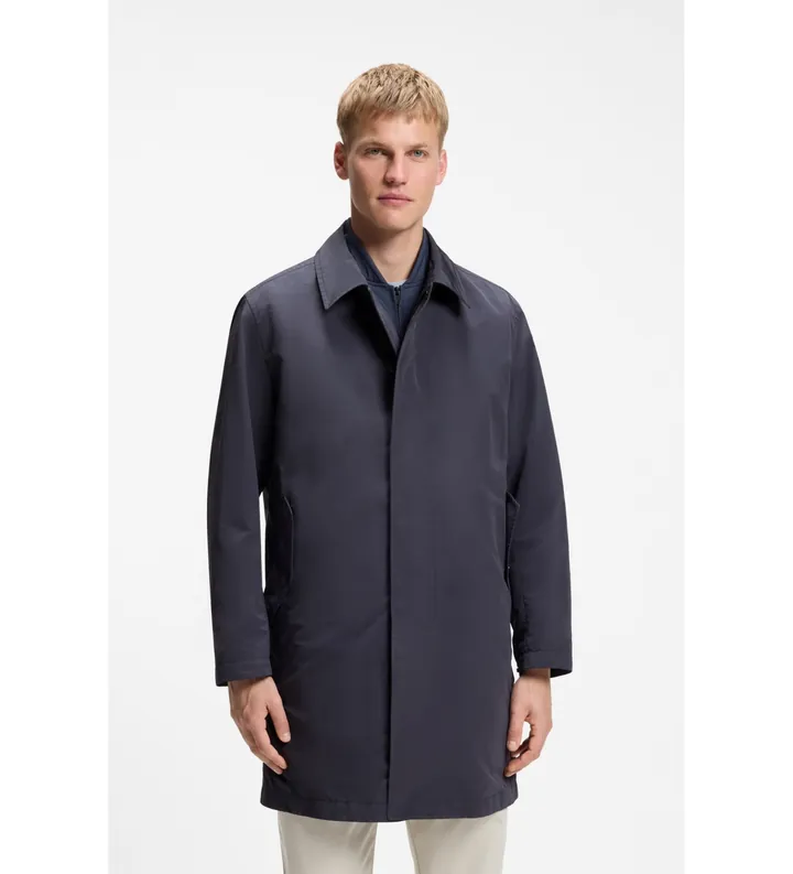BOSS para hombre. 50562427 Abrigo Ofine marino (48), Casual, Poliéster